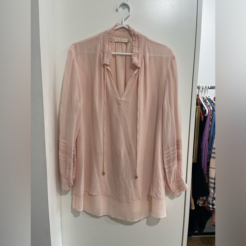 Tory Burch Chiffon light pink blouse